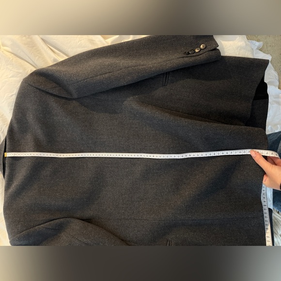 Raey exaggerated shoulder wool blend tux blazer - Picture 10 of 10